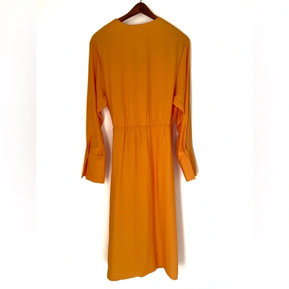 Women’s H&M Tangerine Wrap Dress size M - Picture 5 of 6